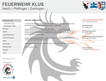 Tablet Screenshot of feuerwehr-klus.ch